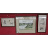 Constance Sparling watercolour & framed Constance Sparling postcards