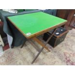 Folding card table