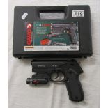 Gamo .177 PT80 Co2 pistol with laser sight