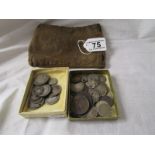 Collection of old coins to include some silver