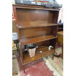 Inlaid waterfall bookcase