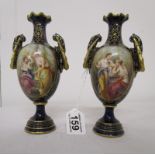 Pair of small Continental vases A/F