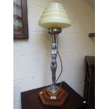 Art Deco lady lamp - H: 76cm