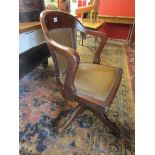 Early 20C swivel chair