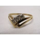 Gold 3 stone set ring