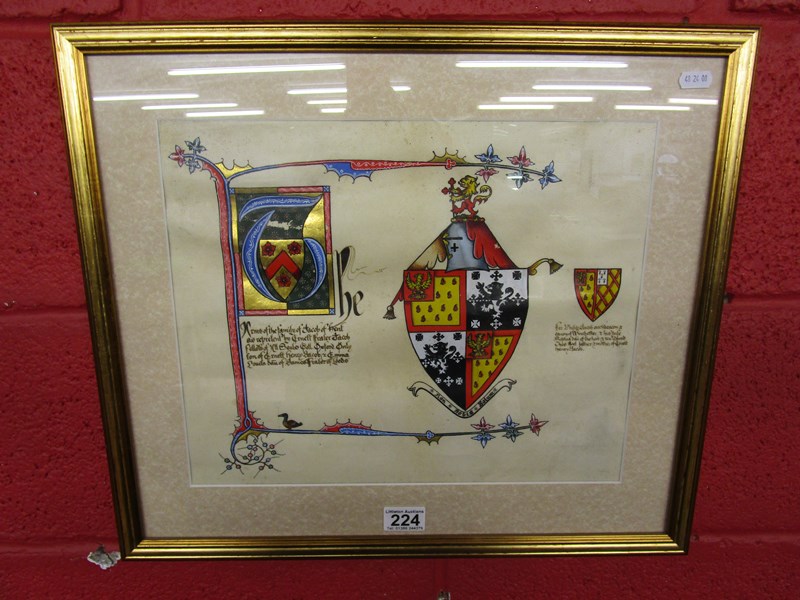 Framed coat of arms