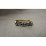 18ct 5 stone diamond set ring
