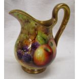 Royal Worcester hand painted milk jug - Fruit theme signed R Austin - Circa 1925