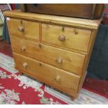 Pine chest of 2 over 2 drawers