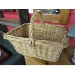 Wicker shopping basket