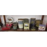 Collection of early tins etc