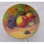 Royal Worcester hand painted pin dish - Fruit theme & signed H Price - Circa 1934
