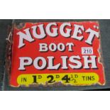 Double sided Enamel sign - Nugget Boot Polish