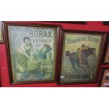 Pair of framed advertising posters