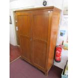 Late Victorian 'Maples' oak compactum wardrobe