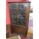 Large multipaned Georgian corner cupboard