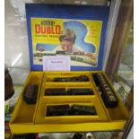 Hornby Dublo engine and carriages in original box