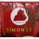 Enamel sign - Simonds, The Hop Leaf