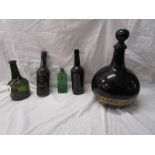 Collection of early bottles etc