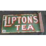 Double sided Enamel sign - Lipton's Tea