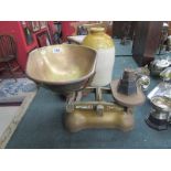 Set of Avery greengrocers scales and weights