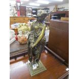 Brass classical girl figure