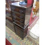 Pair of 4 drawer bedside chests