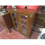 Glass fronted mahogany book case
