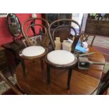 Pair of child's bentwood chairs