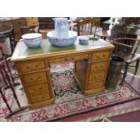 Fine quality walnut pedestal desk