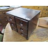 Edwardian bank of six drawers