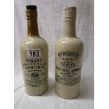 2 stoneware household ammonia bottles