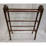 Inlaid mahogany towel rail