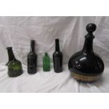 Collection of early bottles & reproduction seal bottle