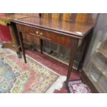 Mahogany tea table with drawer