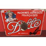 Enamel sign - Dottè - Machines Agricoles Francais
