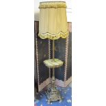 Large onyx & brass lamp