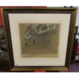 Cecil Aldin - Signed print entitled George Inn at Norton St. Philip, Somerset. Signed in pencil with