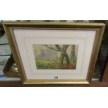 Watercolour - Rural scene signed Adam Barland of London - Active 1843 to 1875