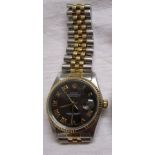 Rolex Datejust Oyster Perpetual bi-metal watch in good working order