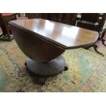 Antique dropleaf rosewood breakfast table