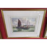 Watercolour - Harbour scene by John Ernest Aitken R.S.W. 1881 to 1957