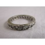 White gold & white sapphire full eternity ring