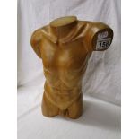 Torso of a Youth by Nicholas Coryndon - Wych Elm wood for Alexander Ivo 1969 - Initialled NC to