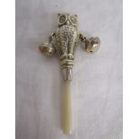 Childs silver rattle