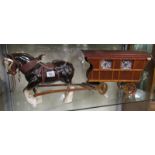 Shire horse & caravan model