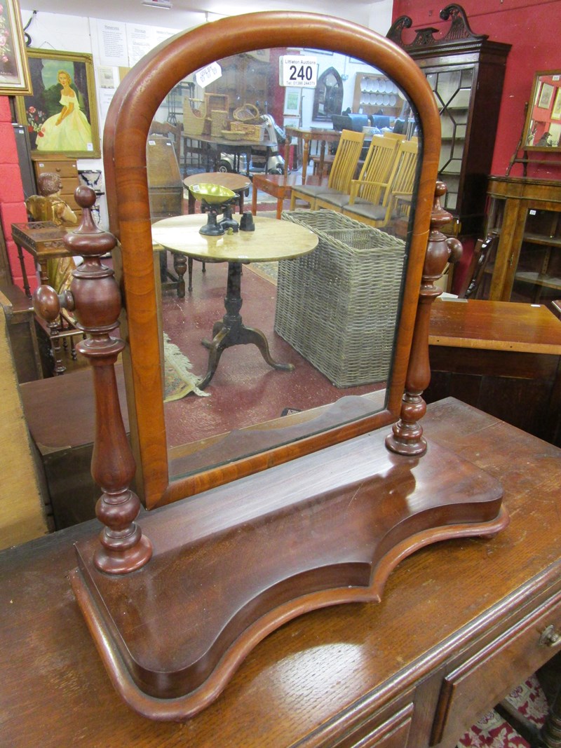 Victorian mahogany swing mirror