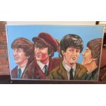 Original Beatles painting by Roga