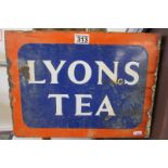 Enamel sign - Lyons tea - Double sided (41cm x 30cm)