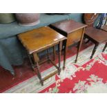 Barley twist occasional table & oak sewing table